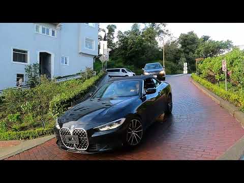 Tourists driving on Lombard Street San Francisco, CA