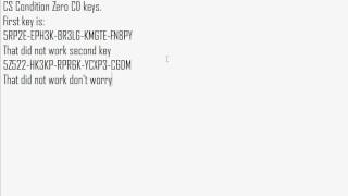 CS Condition Zero CD Keys