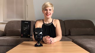YouTube thumbnail: LEGO® DC Batman™ Helm (76182) Pre-Release Unboxing + Speed Build, Batman Cowl