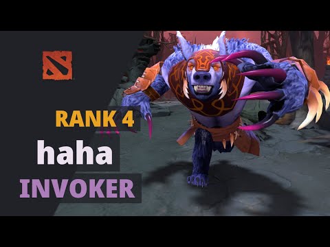 haha (Rank 4) plays Invoker Dota 2 Full Game