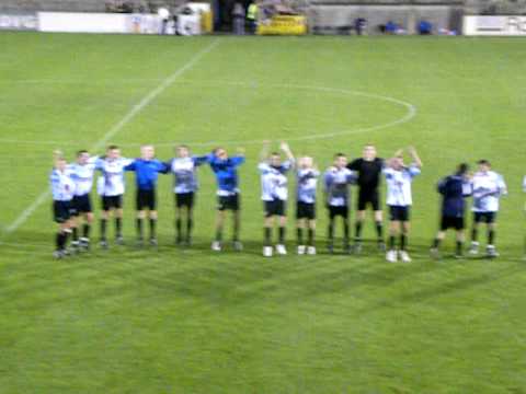 V. Geel-Meerhout - KESK Leopoldsburg Spelers zingen "Allemaal samen" 19sep09