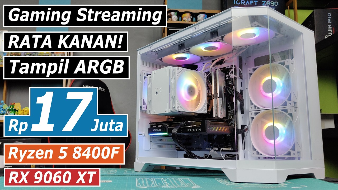 Rakit PC AMD Gaming Performa RATA KANAN di 1080p with Ryzen 5 8400F + RX 9060 XT