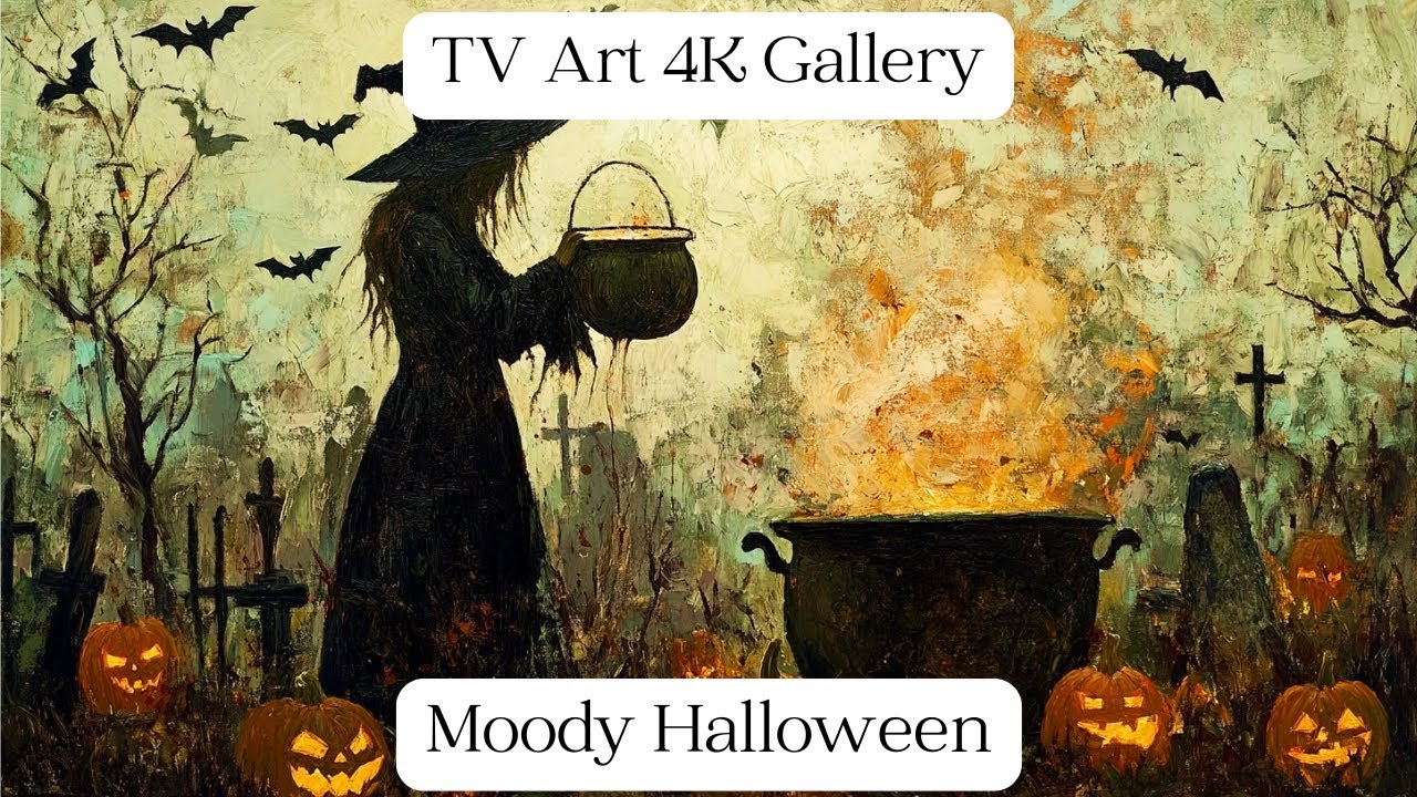 Moody Halloween Screensaver | Art Slideshow For TV | 9 Scenes | 3Hrs | 4K TV Wallpaper | Frame TV