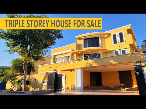 USED[Renovated] 1 Kanal TRIPLE STOREY 9 Bdr`s House for Sale In Bahria Town Islamabad with HUGE LAWN