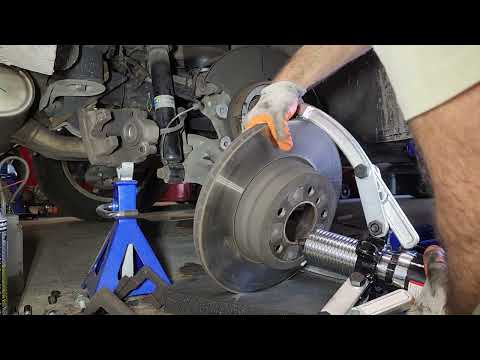 Harbor Freight Pittsburgh 10 ton brake rotor puller in action