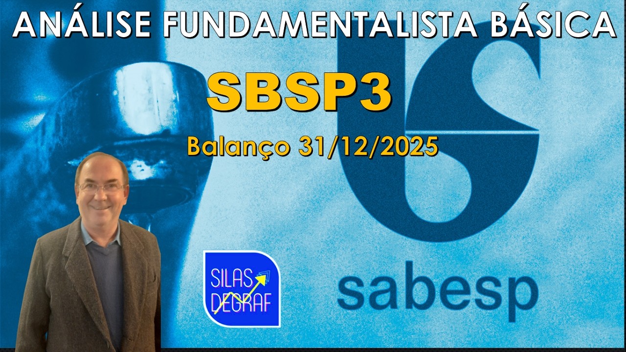 SBSP3 - SABESP -CIA SANEAM. EST. SÃO PAULO. ANÁLISE FUNDAMENTALISTA BÁSICA. PROF. SILAS DEGRAF.12/25