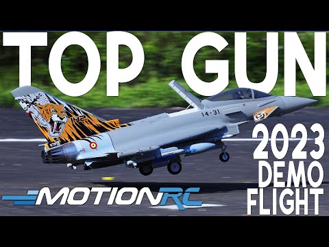 Freewing 90mm Eurofighter with Tail Flame Noon-Time Demo Flight at Top Gun 2023 | Motion RC