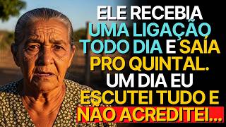 ELE RECEBIA UMA LIGAÇÃO TODO DIA E SAÍA PRO QUINTAL. UM DIA EU ESCUTEI TUDO
