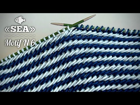 Плед из остатков пряжи! Красивейший узор 🌊🌊🌊 Мотив N 6 Knitting pattern