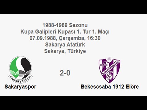 Sakaryaspor 2-0 Bekescsaba 1912 Elöre 07.09.1988 - 1988-1989 UEFA Cup Winners' Cup 1st Round 1st Leg