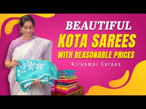Beautiful Kota Sarees with Reasonable Prices #kiranmaisarees #kiranmai #sarees #youtuber #new