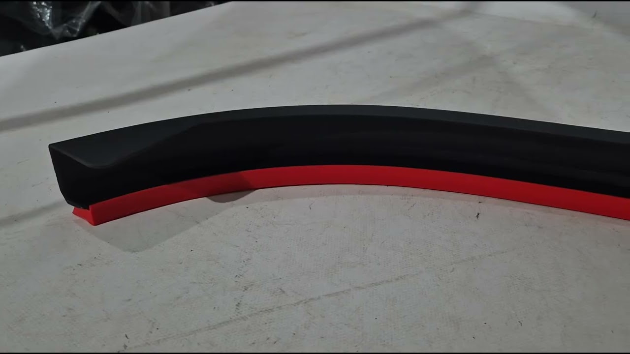 Универсальная передняя губа DPT Red (ABS, черный глянец) Video 1