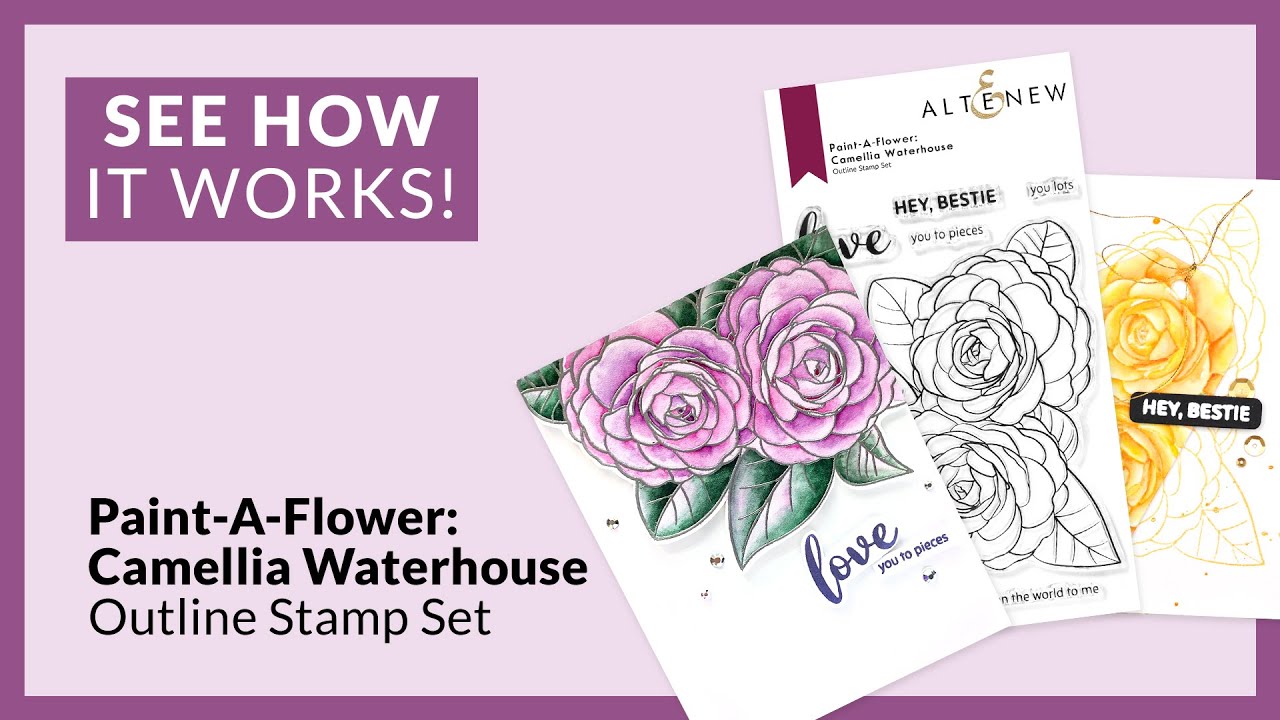 Altenew Paint-A-Flower: Camellia Waterhouse -leimasinsetti
