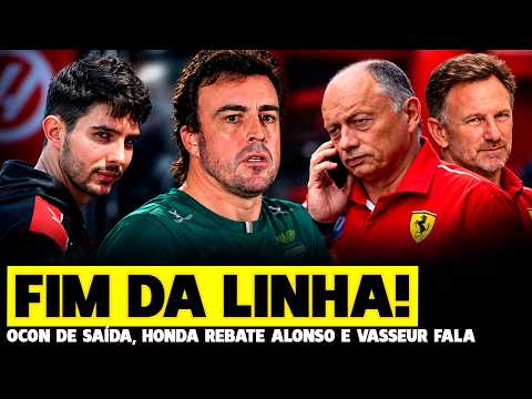 🚨FIM DA LINHA PARA OCON? HONDA REBATE RECLAMAÇÕES DE ALONSO E VASSEUR ABRE O JOGO | FÓRMULA 1