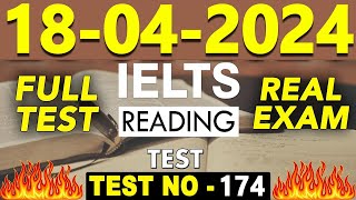 IELTS Reading Test 2024 with Answers | 18.04.2024 | Test No - 174