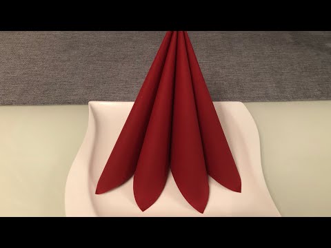 Servietten falten - doppelte Faltung - einfache Art Servietten zu falten- DIY