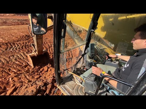Caterpillar 385C Excavator Loading Trucks - Operator View