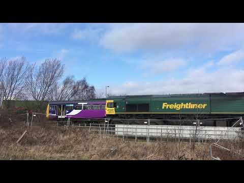 Class 66 (66545) restarts towards Whitehouse Junction