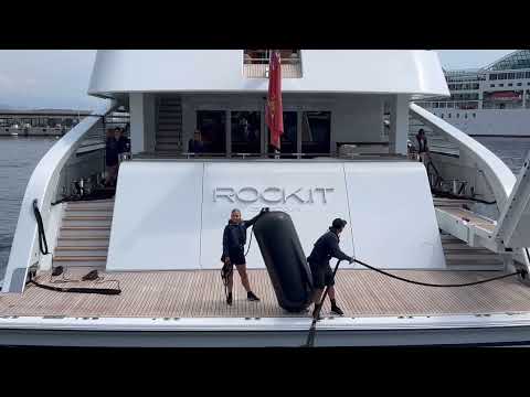 ROCK.IT 61m FEADSHIP Dutch Shipyard De Vries• Docking at Quai Hirondelle MC@emman25MC