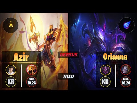 Faker AZIR (Mid) [Lethal Tempo] VS ORIANNA - Master KR Patch 10.24