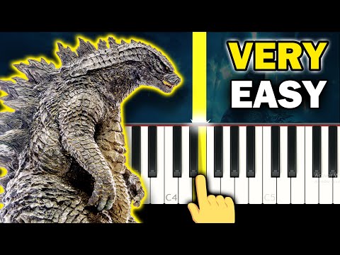 GODZILLA'S THEME - VERY EASY Piano tutorial