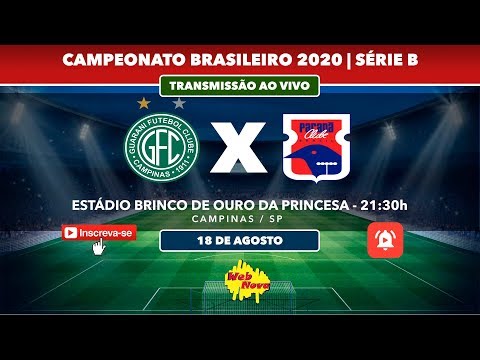 Guarani 1x2 Paraná Clube |AO VIVO| BRASILEIRO SERIE B 2020