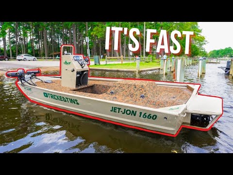 180HP IN A JON BOAT?! Jet Boat Build Walk Through and Water Test