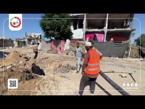 صيانة خط مياه رئيسي بلوك1 - ضمن خطة التعافي المبكر والطارئ للمنطقة