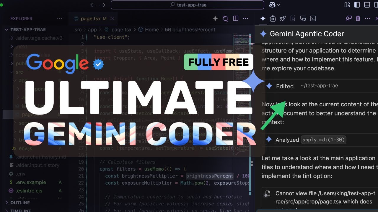 Google's Gemini ULTIMATE AI Coder: This FULLY FREE AI Coder IS KINDA INSANE!