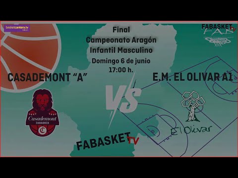 Final F4Infantil Masc. Aragón CASADEMONT ZARAGOZA vs EL OLIVAR.- Liga Infantil Masc. Aragón 2021
