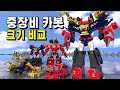 헬로카봇 중장비 카봇 크기 비교 HELLO CARBOT HEAVY EQUIPMENT CARBOT Size Comparison