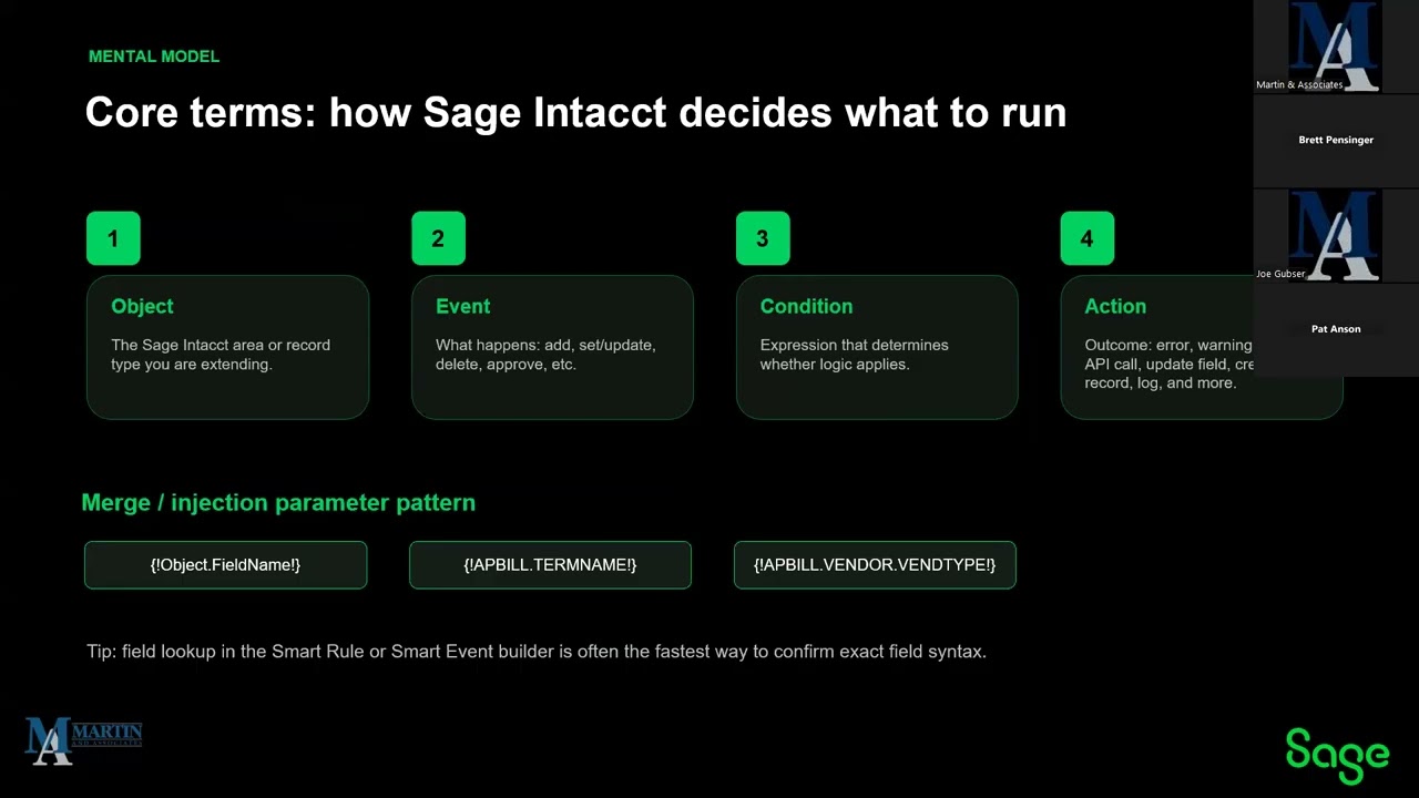 Sage Intacct Custom Fields, Smart Rules, Smart Events and Platform Triggers
