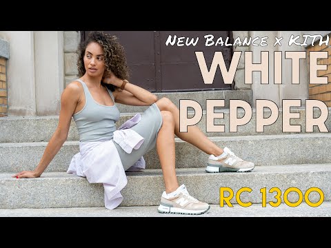NEW BALANCE x KITH RC 1300 10th ANNIVERSARY WHITE PEPPER ON FOOT REVIEW and STYLING; NYC VLOG