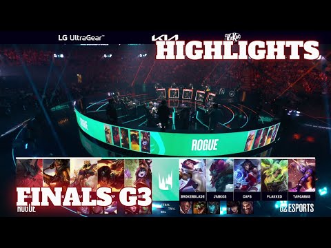 G2 vs RGE - Game 3 Highlights | Grand Finals S12 LEC Summer 2022 | G2 Esports vs Rogue G3