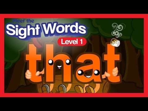 Meet the Sight Words Level 1  - "that"