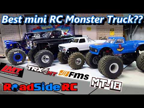 Testing the Top 4 Mini RC Monster Trucks! Which One is Best? Losi, Traxxas, FMS, or Redcat?