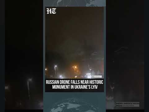 Russian Drone Misses Monument In Lviv By Narrow Margin, Mayor Says | Ukraine War | #shorts