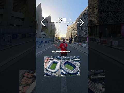 2 Estadios de Futbol a 10 Metros de Distancia 🤯🏟⚽️ #sisomosgemelos #psg #championsleague #futbol