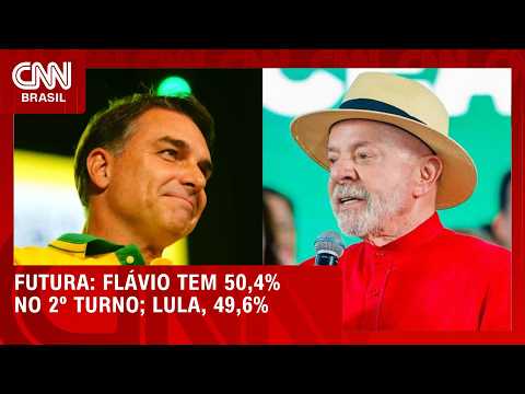 Flávio tem 50,4% dos votos válidos no 2º turno; Lula, 49,6%, aponta pesquisa | BASTIDORES CNN
