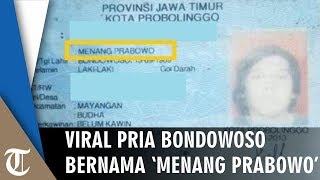Viral di Facebook, Pria di Bondowoso Ini Bernama 'Menang Prabowo', Lihat Faktanya