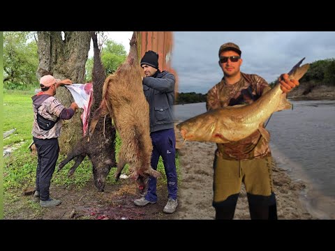 PIG HUNTING 🐗‼️and FISHING LOOK WHAT WAS🔥🔥