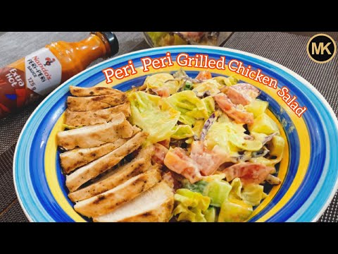 Peri Peri Grilled Chicken Salad|With Honey Mustard Dressing|Recipe By Murwa's Kitchen|MK