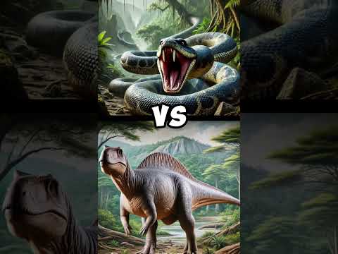 Titanoboa Snake VS Extinct Animals #aishorts