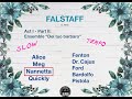 Falstaff: Act1/Part 2 - "Del tuo barbaro" - NANNETTA's voice highlighted - SLOW tempo - #Operastudy