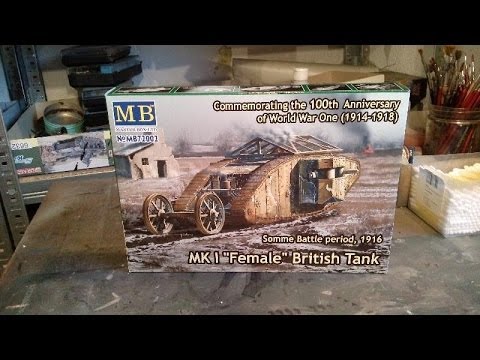 WWI Tank Model Kit Masterbox 1:72 MK.I "Male" British Tank Gaza Strip Mod 