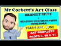 31 Year 9 Apr June Pages 9 10 11 Bridget Riley Reading Comprehension Homework