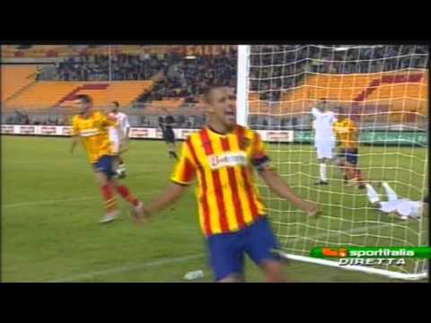 LECCE-PORTOGRUARO 2-1 gol + interviste a Lerda, Bogliacino e Tesoro LEGA PRO GIRONE A 02.11.2012