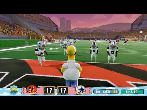 Why you little! Homer picks off Bart for key INT