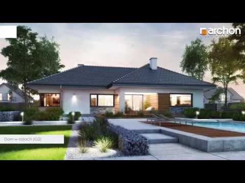 Dom w różach (G2) - Interesująca parterówka z pięknym tarasem I ARCHON+ Projekty Domów