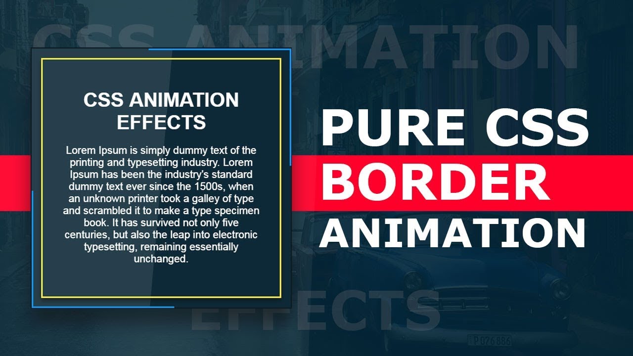 CSS Rotating Border Animation Effects - Border Animation Using CSS3 Keyframes